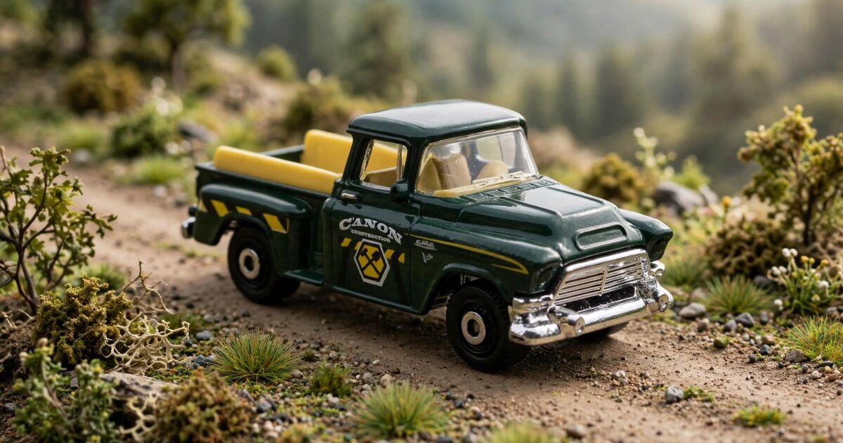 Matchbox ’57 GMC Stepside review: the Canon Construction pickup every diorama needs