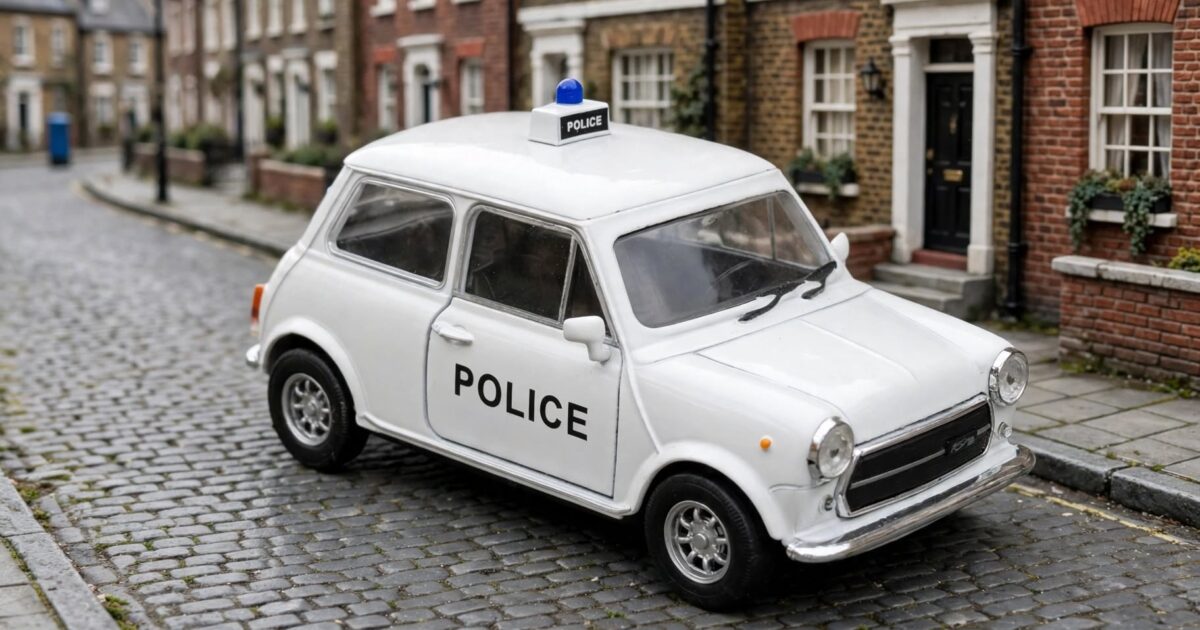Welly Classic Mini Cooper Police: when the patrol car was smaller than the traffic