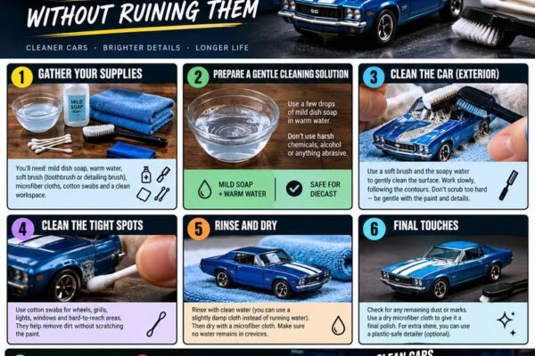 How to Clean Loose Diecast Cars Without Ruining Them