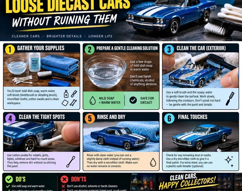 How to Clean Loose Diecast Cars Without Ruining Them