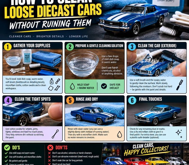 How to Clean Loose Diecast Cars Without Ruining Them