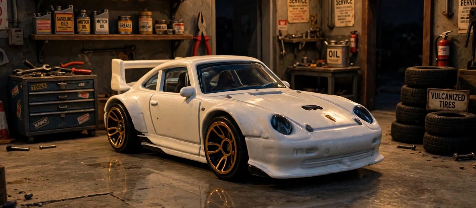 Hot Wheels Porsche 993 GT2: the bolted on parts are not bolted on